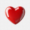 Cœur rouge brillant